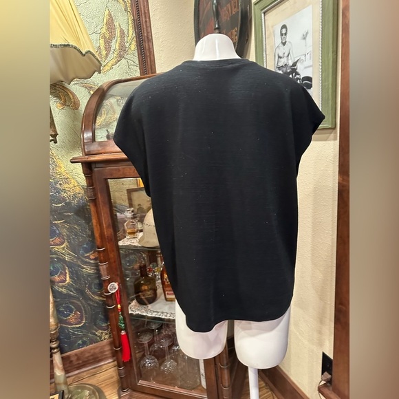 EUC Zara cup sleeve black shirt casual look - Picture 2 of 4